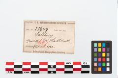 Etikett zu Bronzebrillenfibel (NHMW-PRAE-025649)